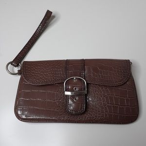 Havana Jack's Cafe Brown Croc. Wristlet